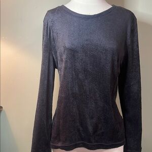 Elegant‎ Black Velvet Women's Top